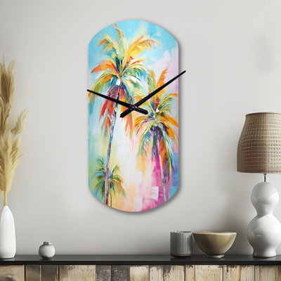 Horloge murale Popart Palm Trees III - Palm Trees