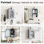 35mm W 52mm H Wall Mounted Required Framed Medicine Cabinet Mirror Adjustable