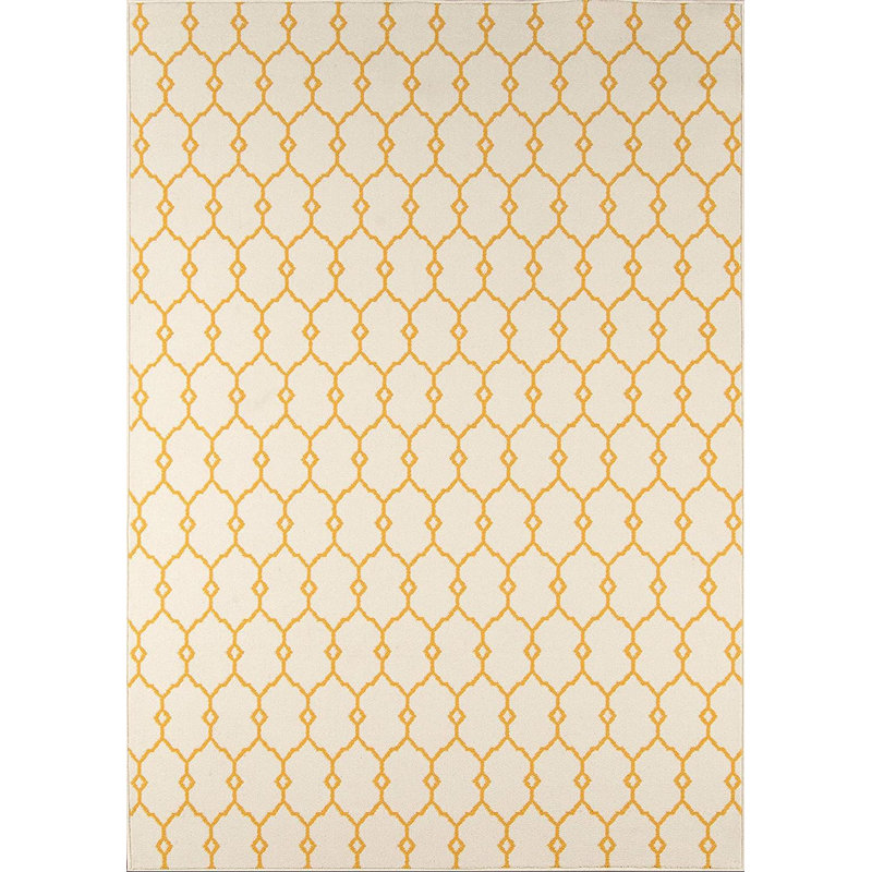 Yepez Yellow/Beige Rug, Rectangle 2'3" x 4'6"