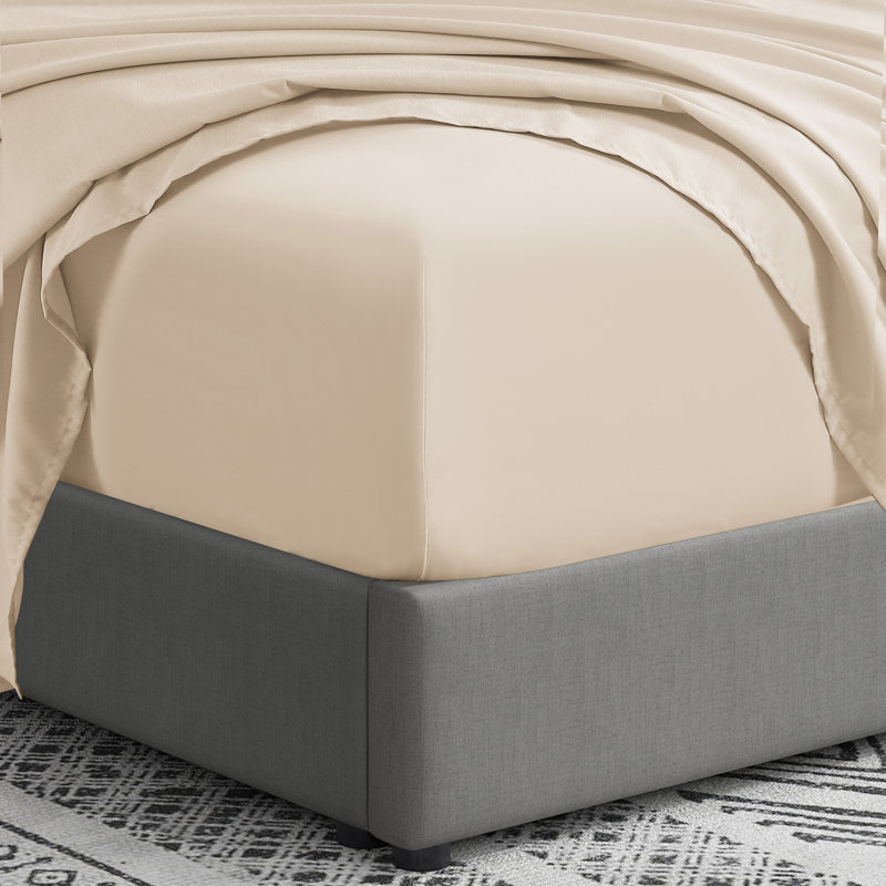 Swift Home Ultra-Soft 21" Extra-Deep Fitted Sheet - Essential 1800 Series Microfiber - Fits Mattress up to 21" Thick - Peach Fuzz, Durable, Easy Care