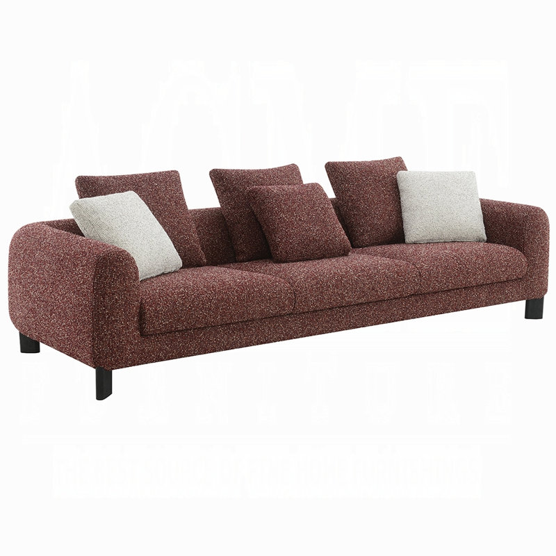 Canapé contemporain avec 6 coussins décoratifs Mardi
