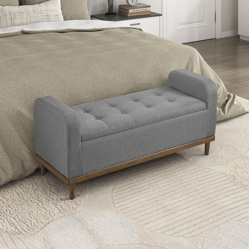 Banc de rangement 50 po Prea, Gris