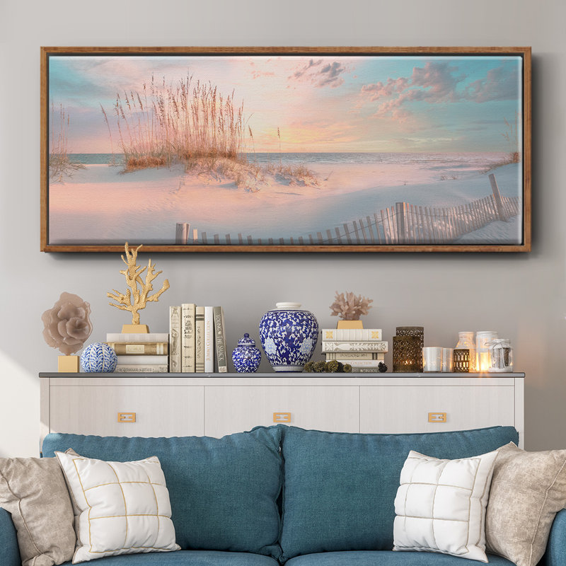 «Through The Sea Grass», toile encadrée, H 20 po x l 50 po