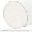 Fluted Arc 10" White and Gold Ceramic Vase-167419662-167419649