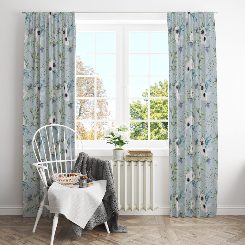 Semi Sheer Curtain Pair, 20" W x 52" L
