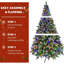 Pre-Lit Artificial Christmas Tree with Multicolour Lights and Hinged Branches-2124733287