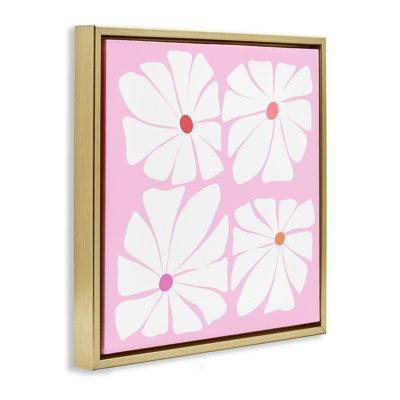 Cadre flottant quatre marguerites contemporaines, design par Pooja Dave