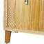 Buffet à motifs pour la vie, la salle à manger et l'entrée - Vaste espace de rangement (armoire à 4 portes naturelle avec solution Wave