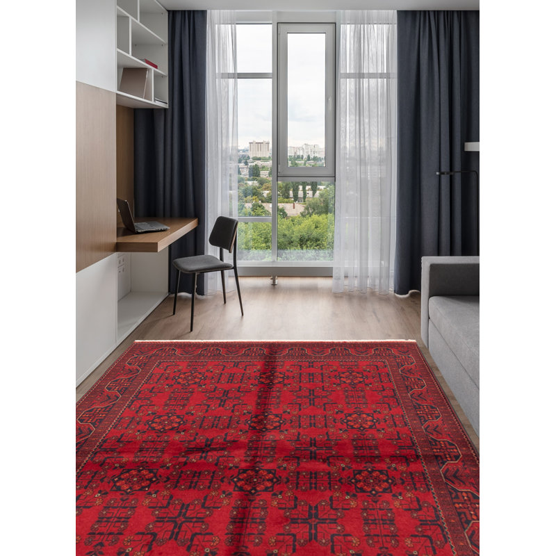 Tapis unique en laine noué à la main nouvel âge 5 pi 9 po x 7 pi 8 po Oliveriu
