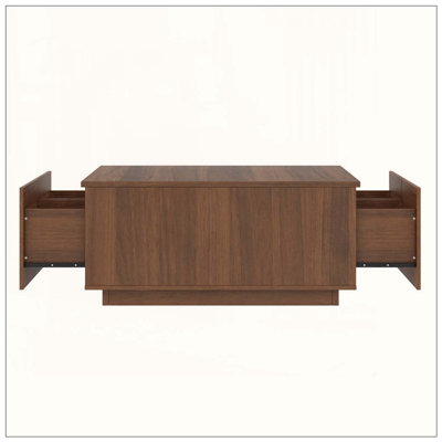 33.25" Square Coffee Table with 4 Drawers