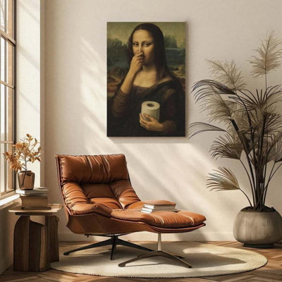 Reproduction sur toile Playful Mona Lisa - Urban Studio