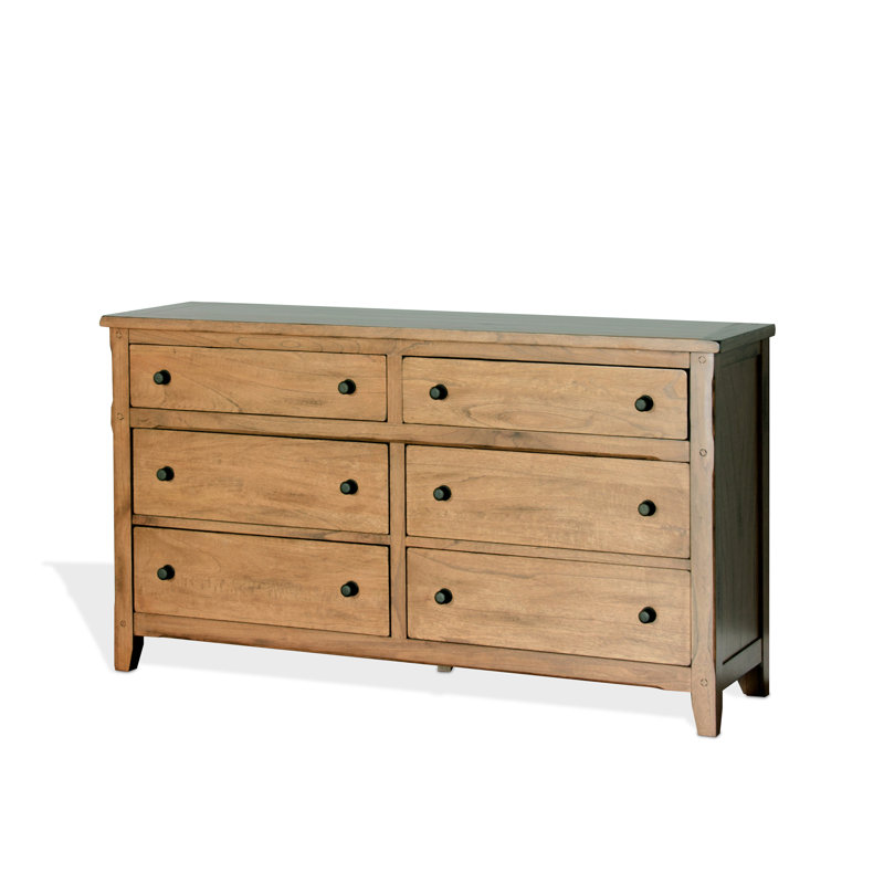 Deniela 64'' W 6 - Drawer Dresser, Rustic Oak