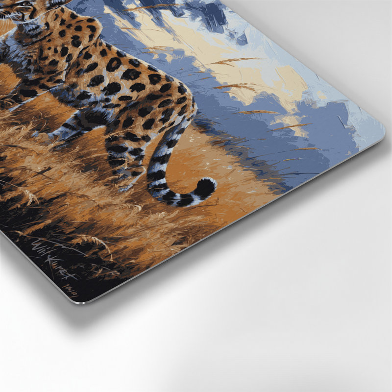Faune, chat sauvage africain, art mural en métal brun, H 24 po x l 36 po