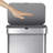 simplehuman 58L rectangular sensor can with voice and motion control, brushed stainless steel