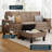 Azura 76.4“ Sofa Couch with Ottoman-1427074613