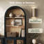 Armoire haute haute arquée, noire-134228288