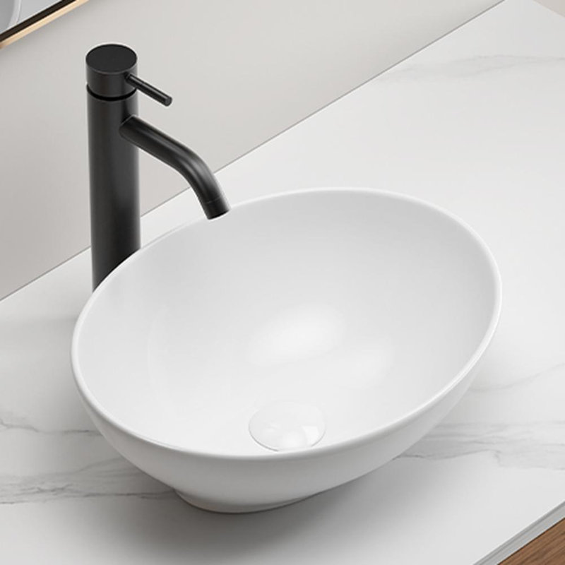 Élégant lavabo ovale