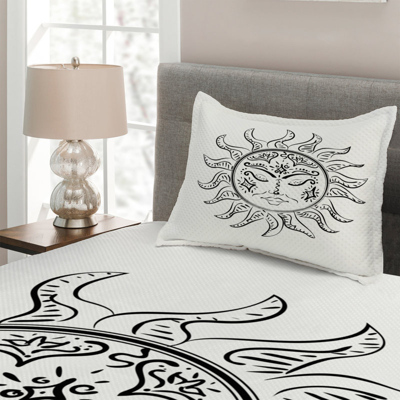 Polyester Coverlet, Twin Bedspread + 1 Sham