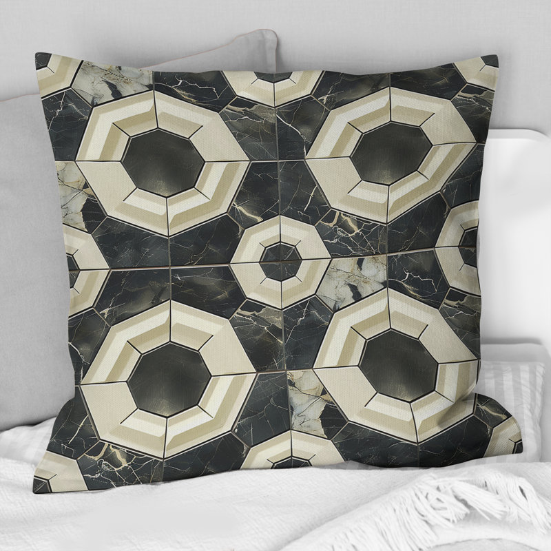 Coussin beige Midcentury I - Midcentury, H 18 po x l 18 po