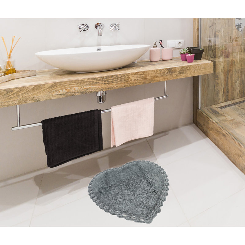 Tapis de bain Heart Heart, Gris