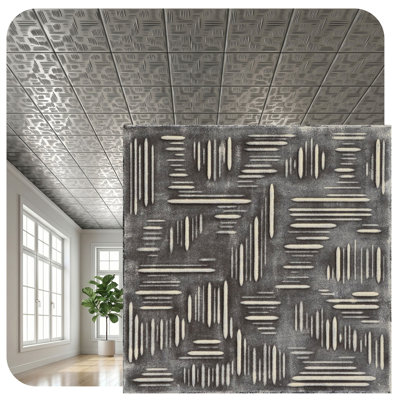 Country Wheat 1.6 ft. x 1.6 ft. Polystyrene Glue-up Ceiling Tile