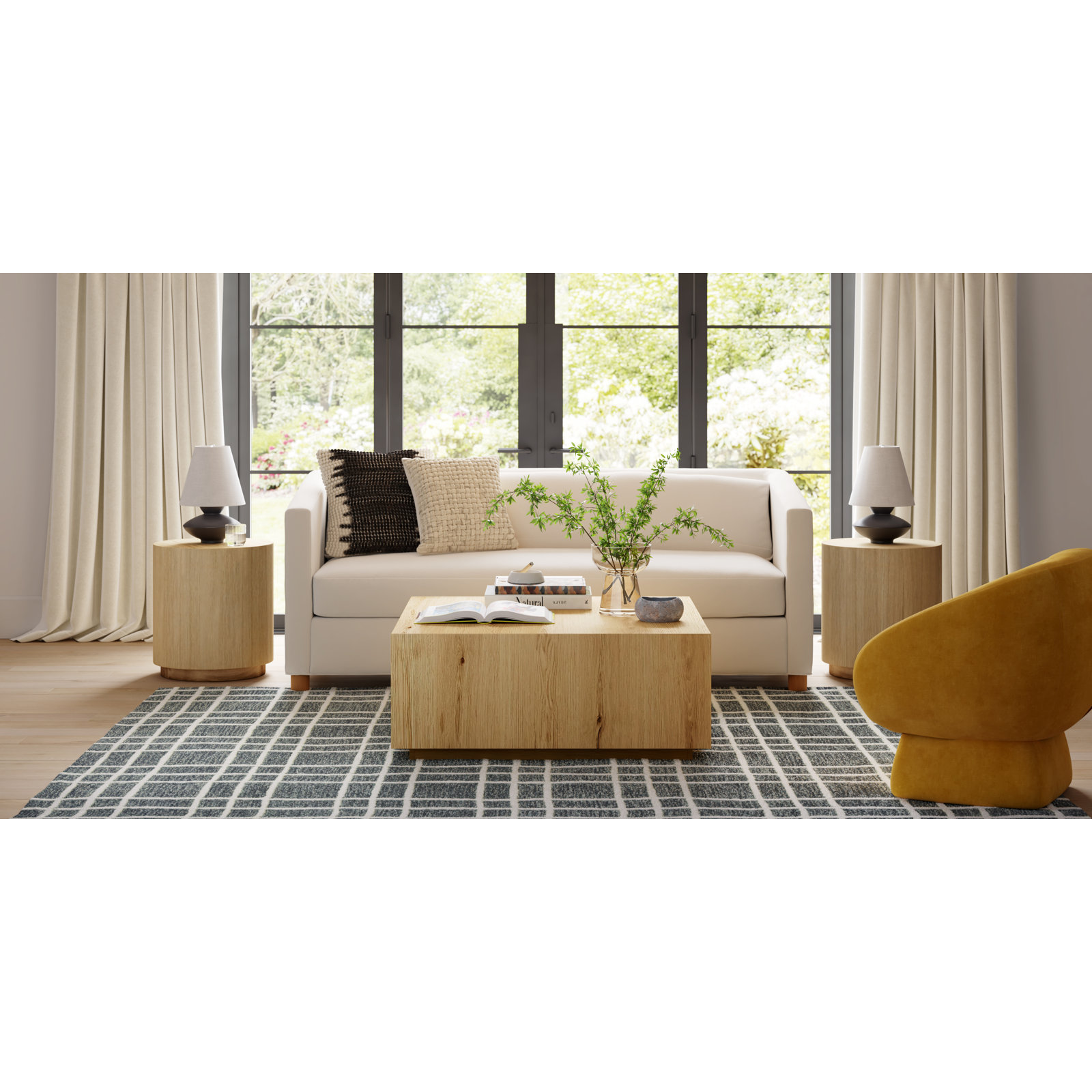 Belel Wool, Cotton Throw Pillow, Polyester/Polyfill, 20" x 20", Taupe