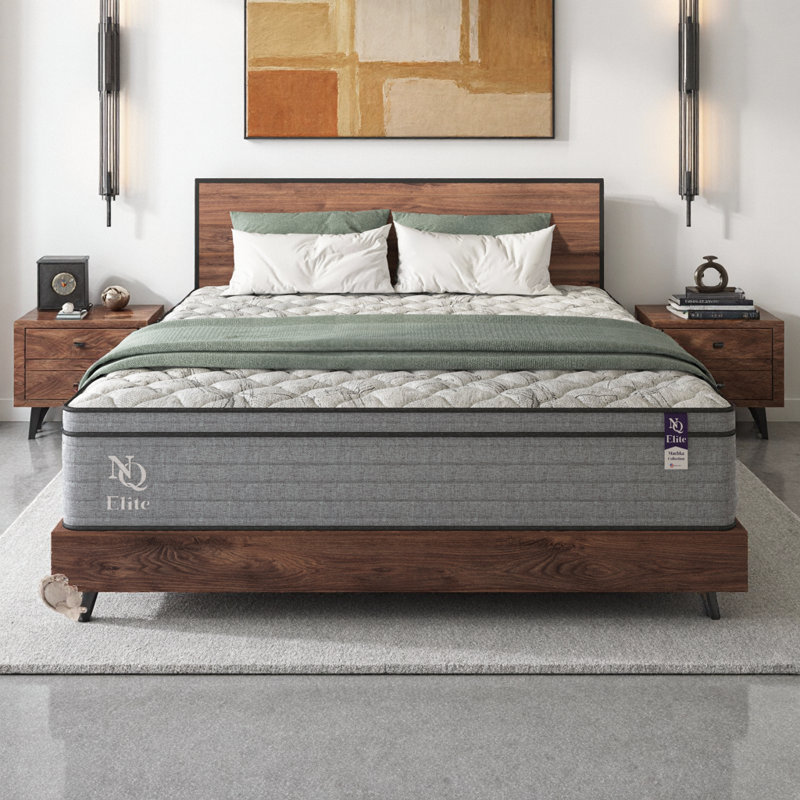 Très grand matelas hybride en mousse viscoélastique gélifiée 10 pouces - Support orthopédique, Base réglable, Certifié CertiPUR-US, fabriqué aux États-Unis