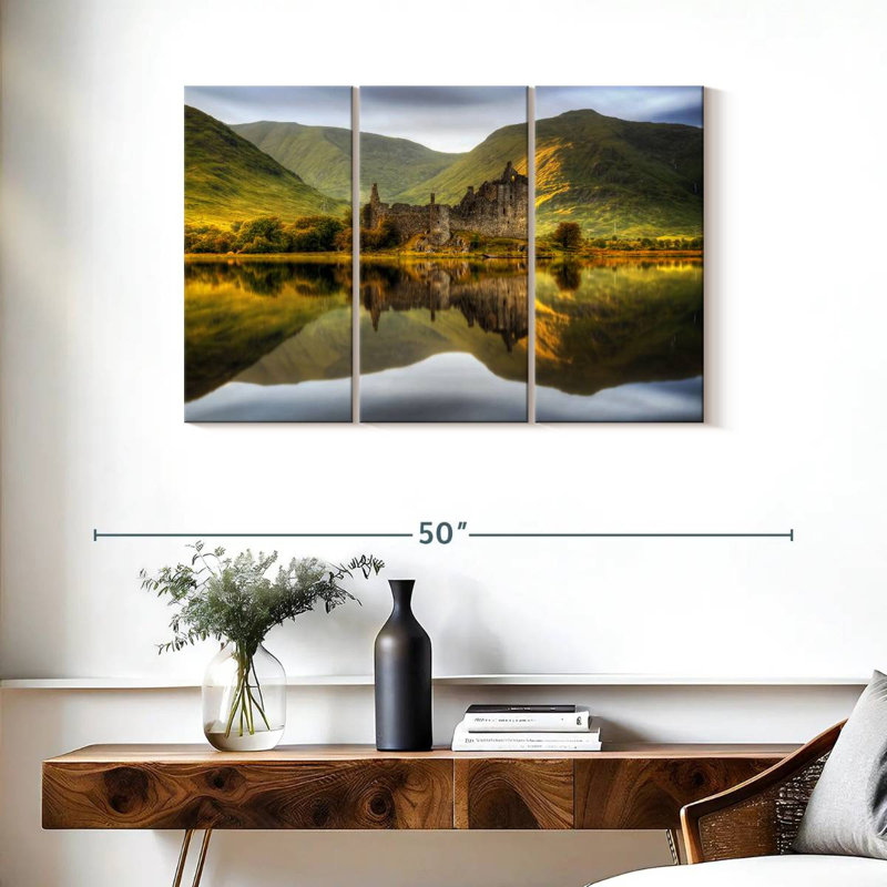 Lilie Kilchurn Castle Loch Reflection, 24" H x 38" W