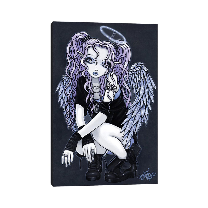 Angelina by Myka Jelina - Wrapped Canvas Painting, 30.48cm H x 20.32cm W x 1.9cm D