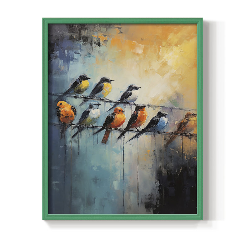 ANIMALS Series, impression encadrée au format XXIV - bois massif, H 11 po x l 9 po, Vert