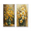 «Yellow Farmhouse Daffodils In Vase I» - ensemble de 2 jonquilles murales-946651140-946651145-946651160