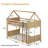 Twin Over Twin Solid Wood House Floor Bunk Bed With Ladder-1212252088