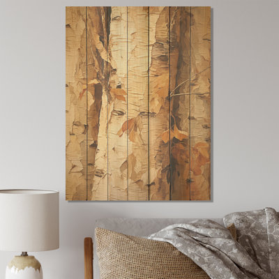 Brown Tree Bark Essence III - Tree On Wood Print
