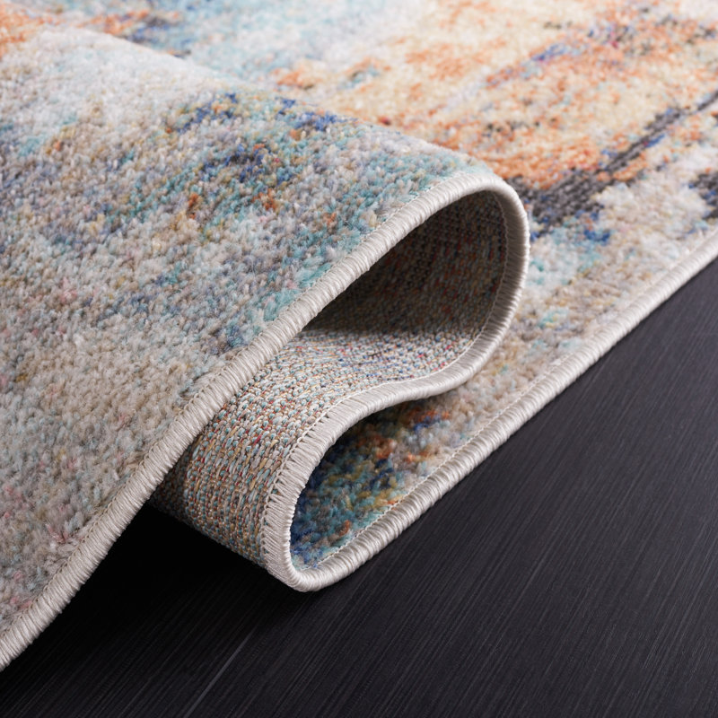 Phoenix 500 Performance Abstract Rug, Round 6'7"