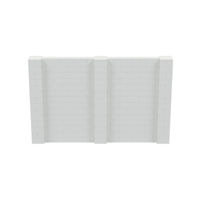 Ensemble mural de blocs géants 7 'T, H 84 po x l 132 po x P 12 po, Gris clair