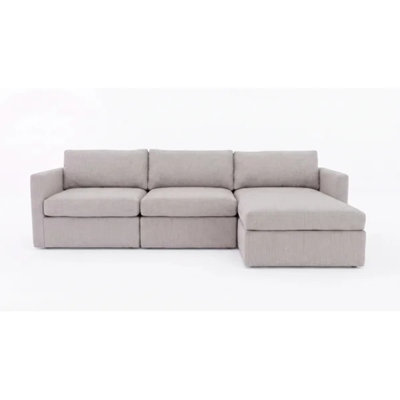 All Modern Sectional No Ottoman--Truffle