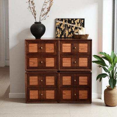 Simple Solid Wood Combination TV Cabinet