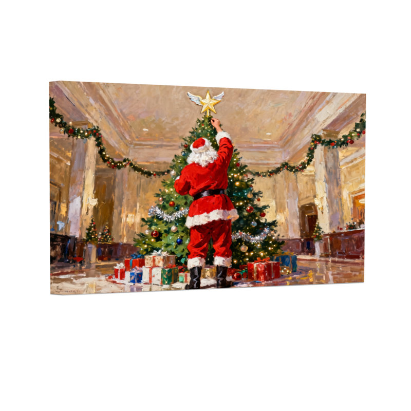 Sapin de Noël de Noël décorant le père Noël dans le grand couloir, H 24 po x l 36 po