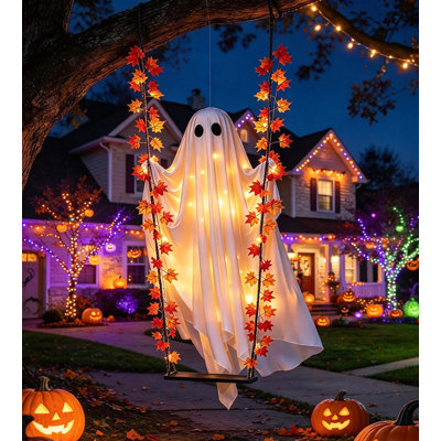Décoration d'Halloween fantôme suspendu, grand fantôme suspendu avec érable