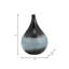 Grand vase en verre sculptural à dégradé sculptural pour décoration intérieure - Vase de fleurs décoratif pour décoration de salon - noir et bleu