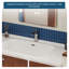 Meuble-lavabo de salle de bain en bois d'hévéa de style Mid-Century avec miroir intelligent-1556815088