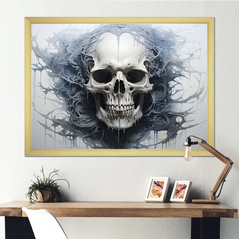 «Skeletal Elegance III», reproduction sur toile, H 16 po x l 32 po x P 1 po, Cadre doré simple