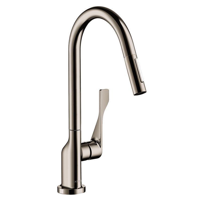 Citterio Pull Down Single Handle Kitchen Faucet, Polished Nickel