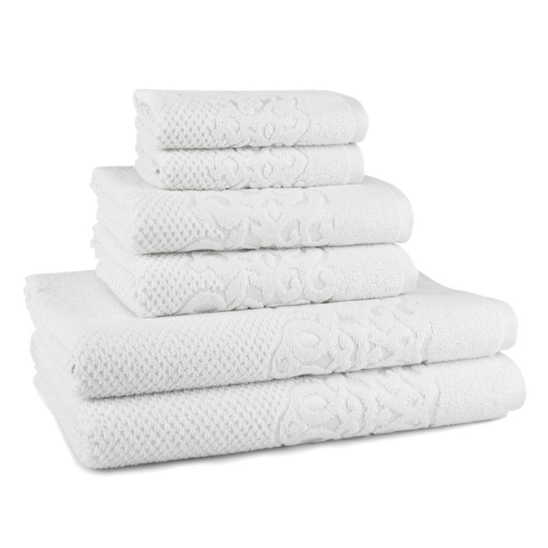 Travers 6 Piece Turkish Cotton Towel Set, White