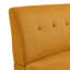 Causeuse Mondy Mid-Century moderne avec capitonnage en dentelle et pieds en bois massif naturel