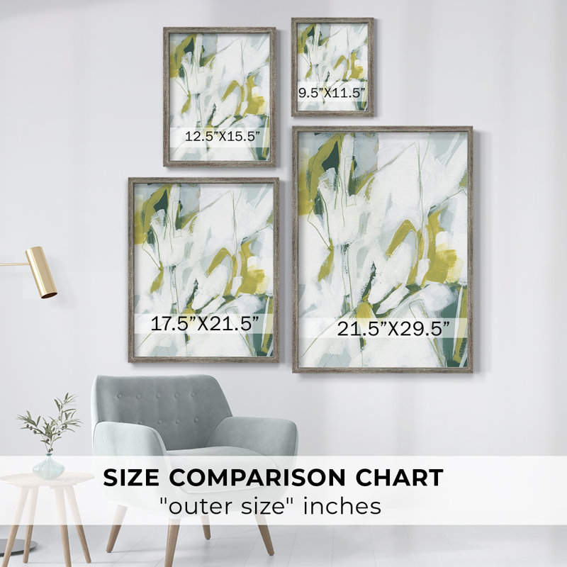 Reproduction encadrée Emerald Ice II - bois massif, H 11 po x l 9 po