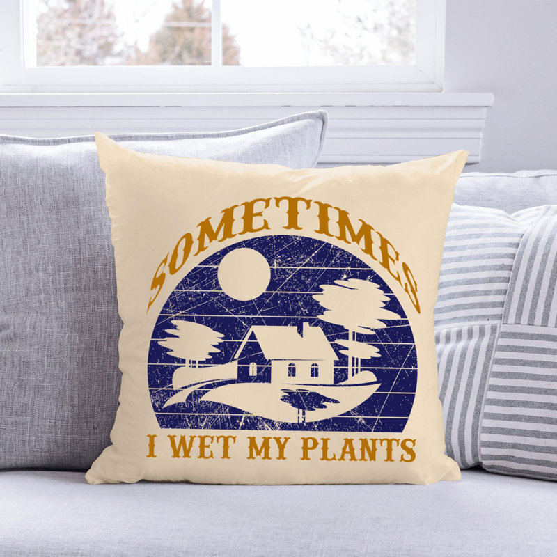Citation amusante «Garden Lover» 857 - Coussin décoratif inclus, H 20 po x l 20 po