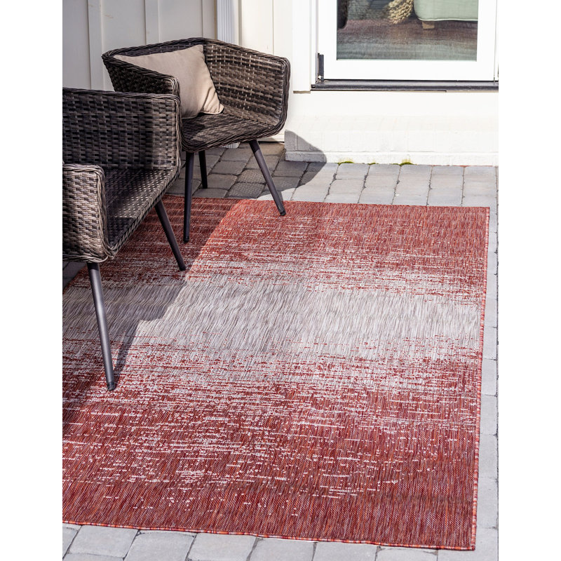 Beedeville Abstract Indoor / Outdoor Rug, Rectangle 8' x 11'4"