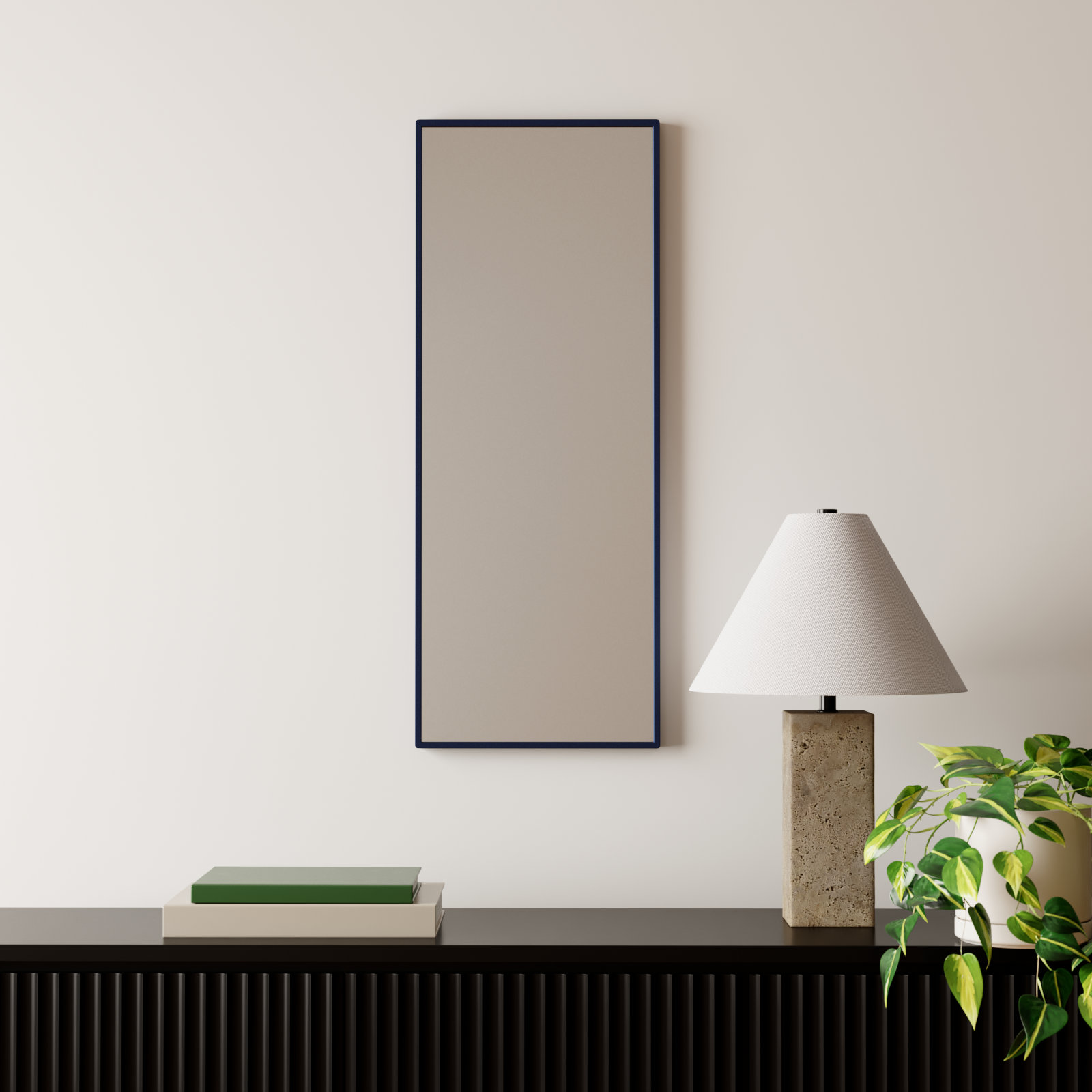 Sabine Accent Mirror, 36" x 14", Blue