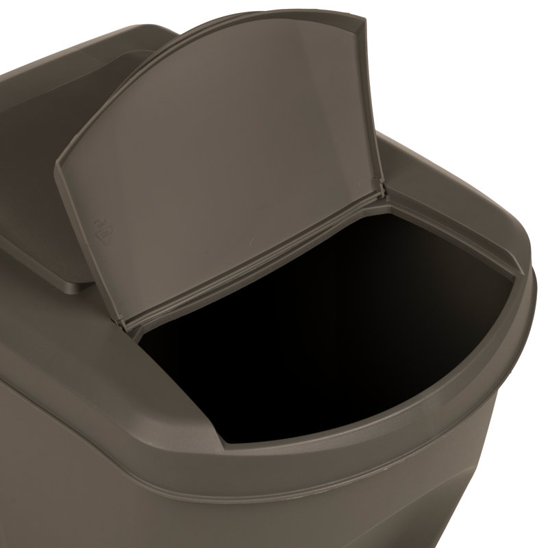 vidaXL Stackable Garbage Bin Boxes 19.8 gal Polypropylene, Gray